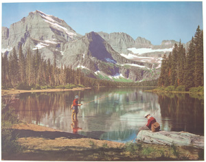 1941 Kodachrome of fly fishing